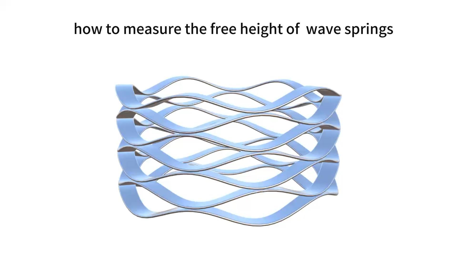 How to measure the free height of wave springs